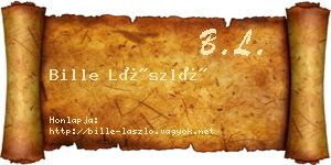 Bille László névjegykártya
